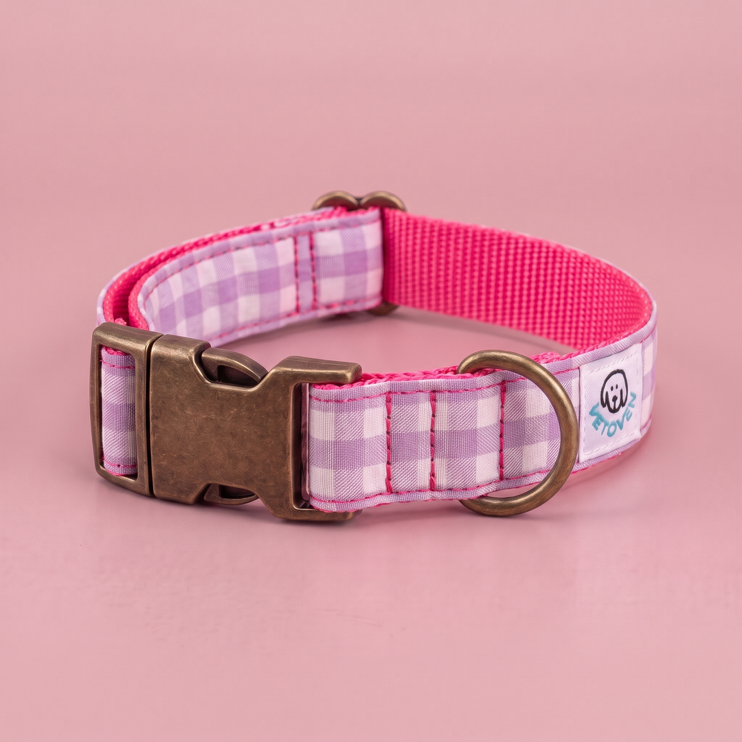Collar para Perros Vichy Pastel Blossom
