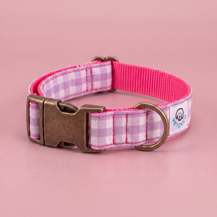 Collar para Perros Vichy Pastel Blossom