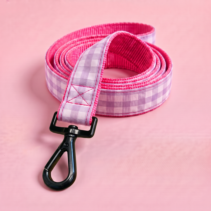 Correa para Perros Vichy Pastel Blossom (150 cm) – detalle del mosquetón