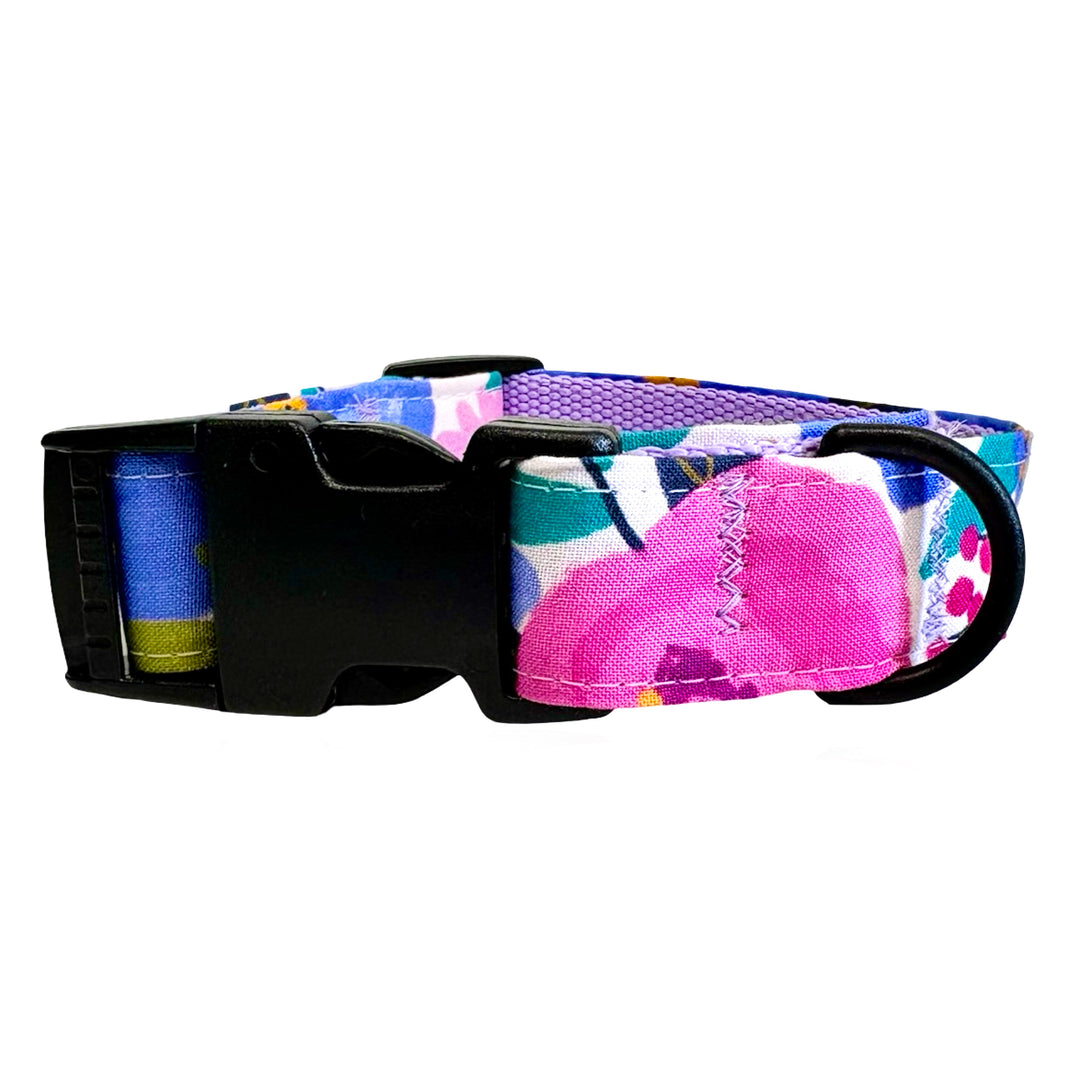 Collar artesanal para perro con estampado floral Amapola Pop de Vetoven