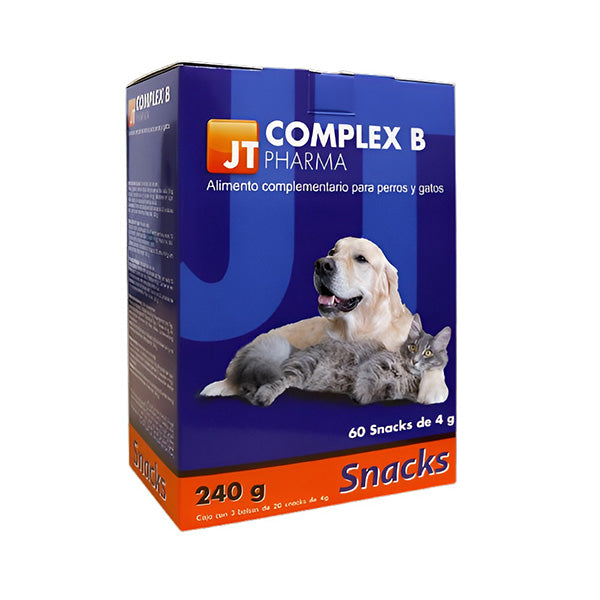 Complex B JT Pharma 60 Comprimidos – Complejo Vitamínico B para Perros y Gatos