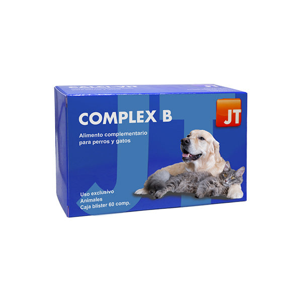 Complex B JT Pharma 60 Comprimidos – Complejo Vitamínico B para Perros y Gatos