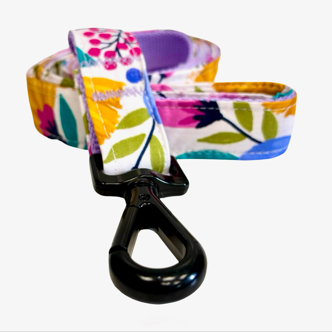Correa de paseo clásica para perro con estampado floral Amapola Pop