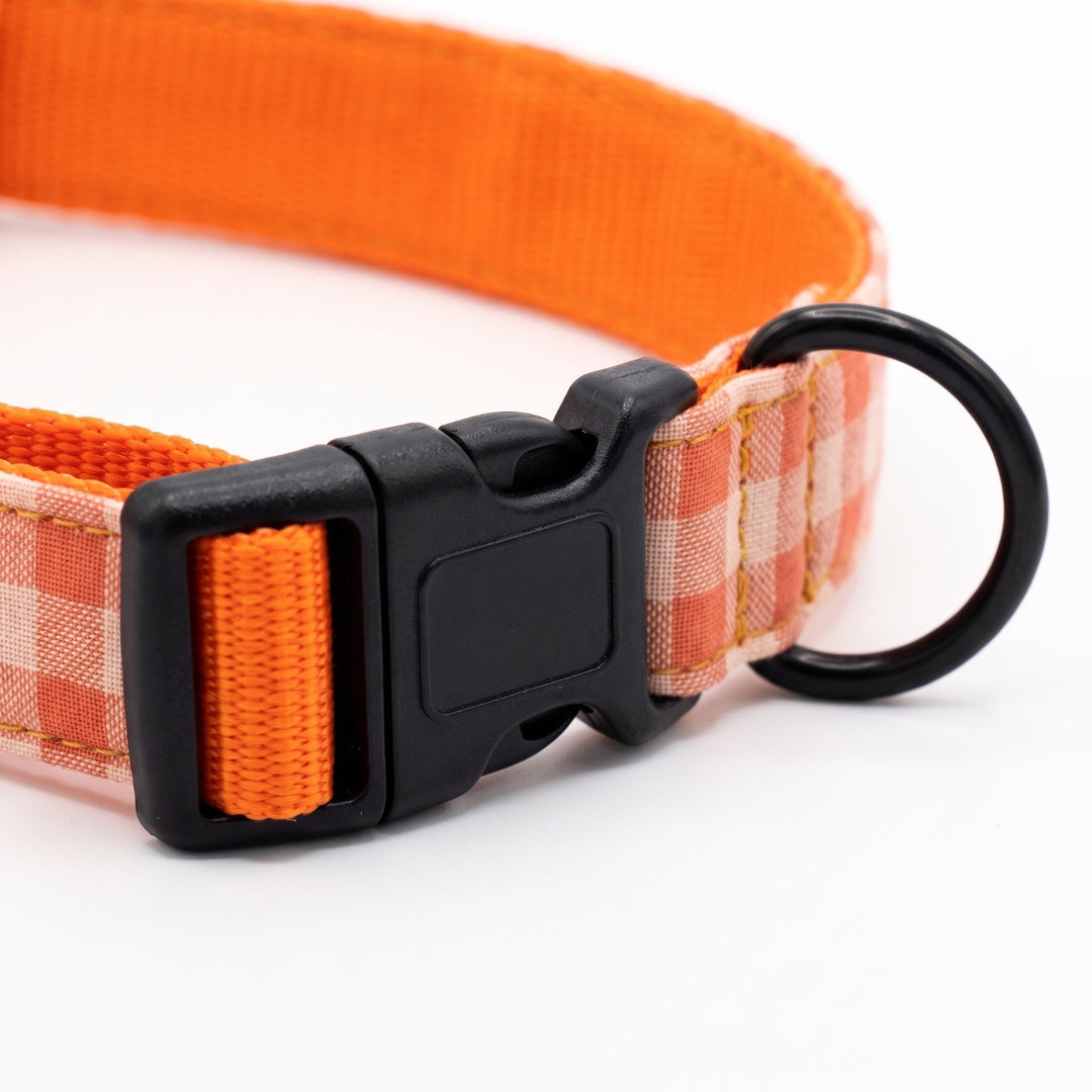 Collar Regulable Vichy Calabaza para Perro | Vetoven