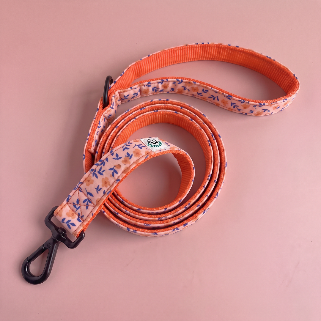 Correa para Perro Artesanal Flor de Albaricoque