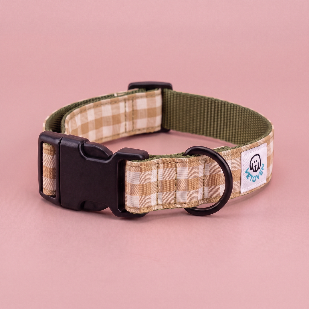 Collar Regulable Vichy Helecho para Perro