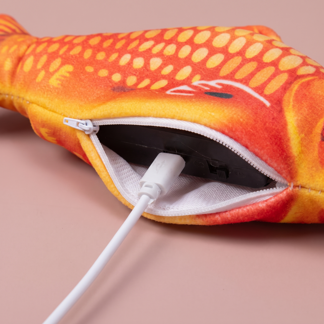Pez interactivo recargable para gatos y perros