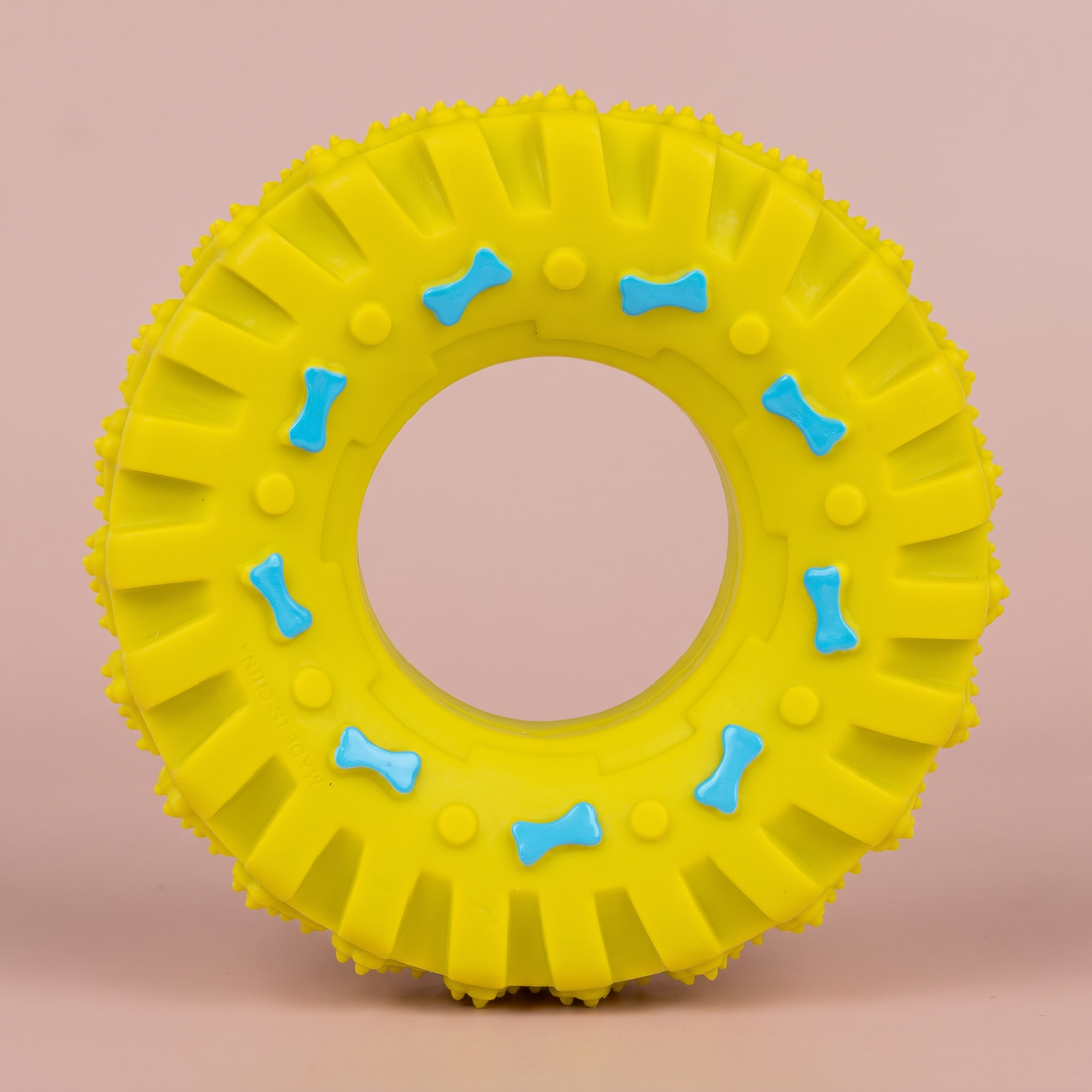 Rueda flotante con pitido para perros