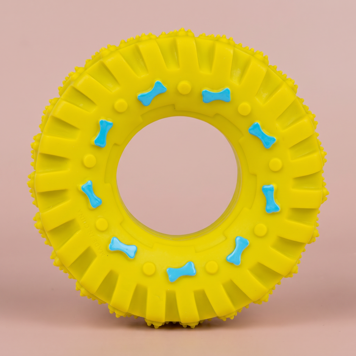 Rueda flotante con pitido para perros