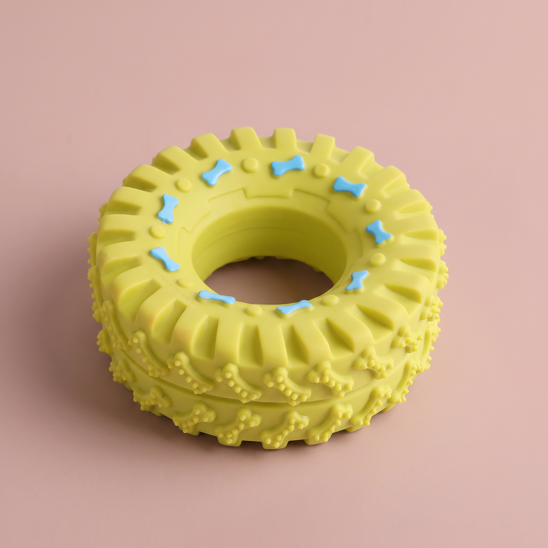 Rueda flotante con pitido para perros