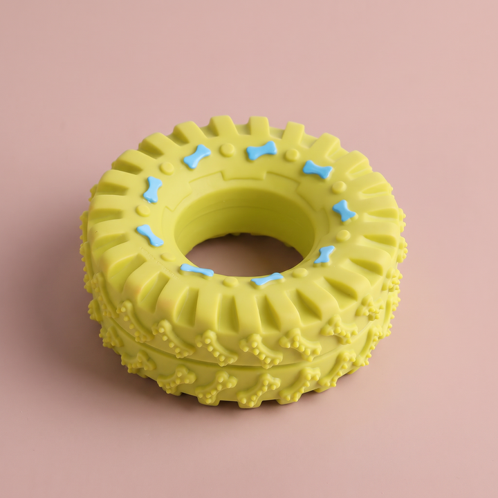Rueda flotante con pitido para perros