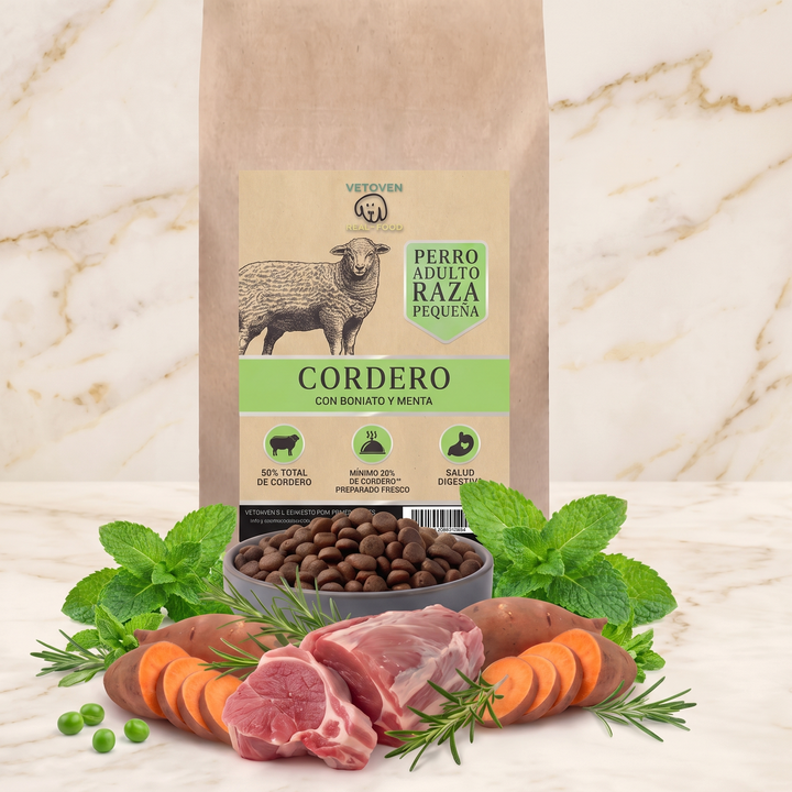 Pienso Cordero raza pequeña con ingredientes frescos