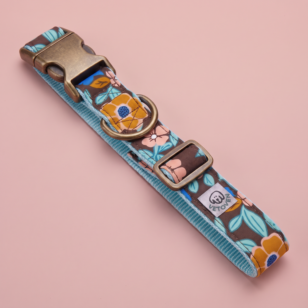 Collar para Perros Hortensia 💐 – Colección Jardín de Verano | Hecho a Mano y Diseñado por Veterinarios