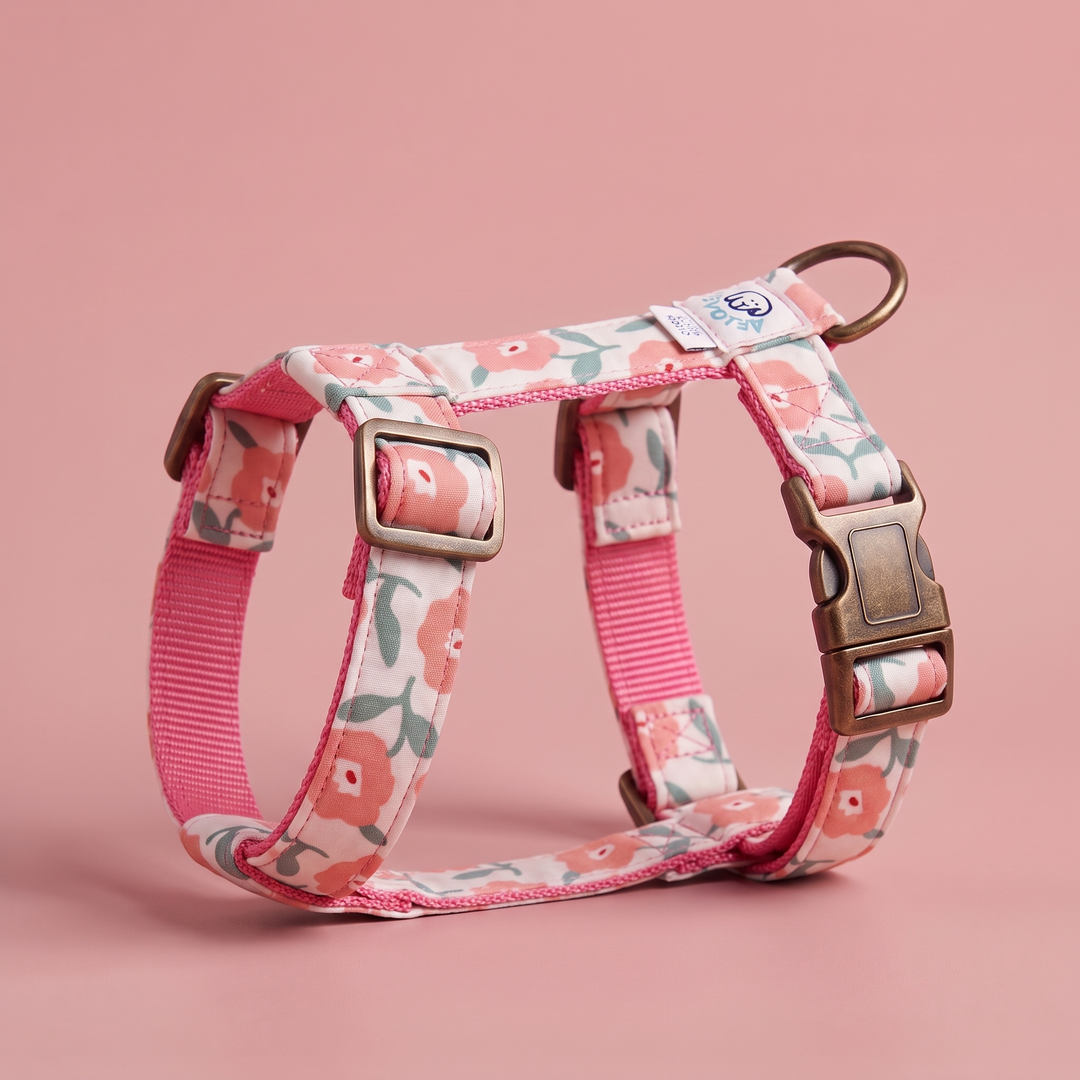 Arnés para Perros Jardín de Rosas – Colección Jardín de Verano – vista lateral