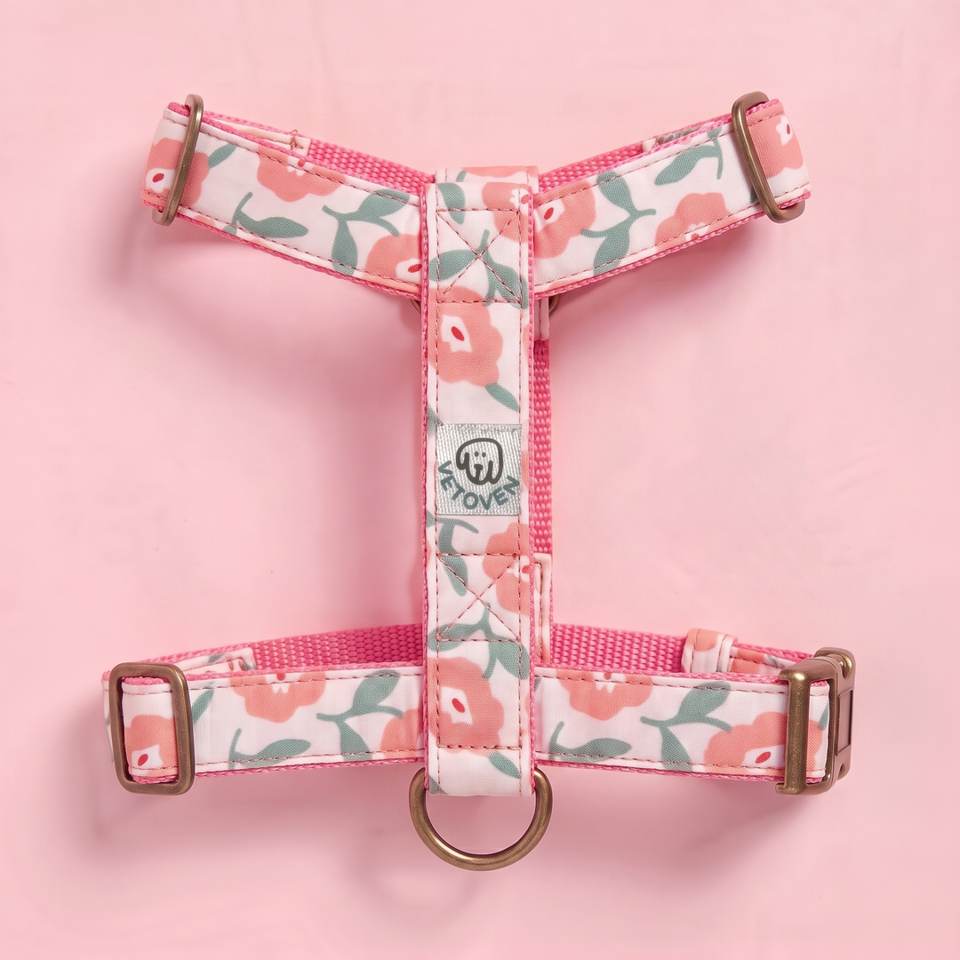 Arnés para Perros Jardín de Rosas – Colección Jardín de Verano – vista plana 2