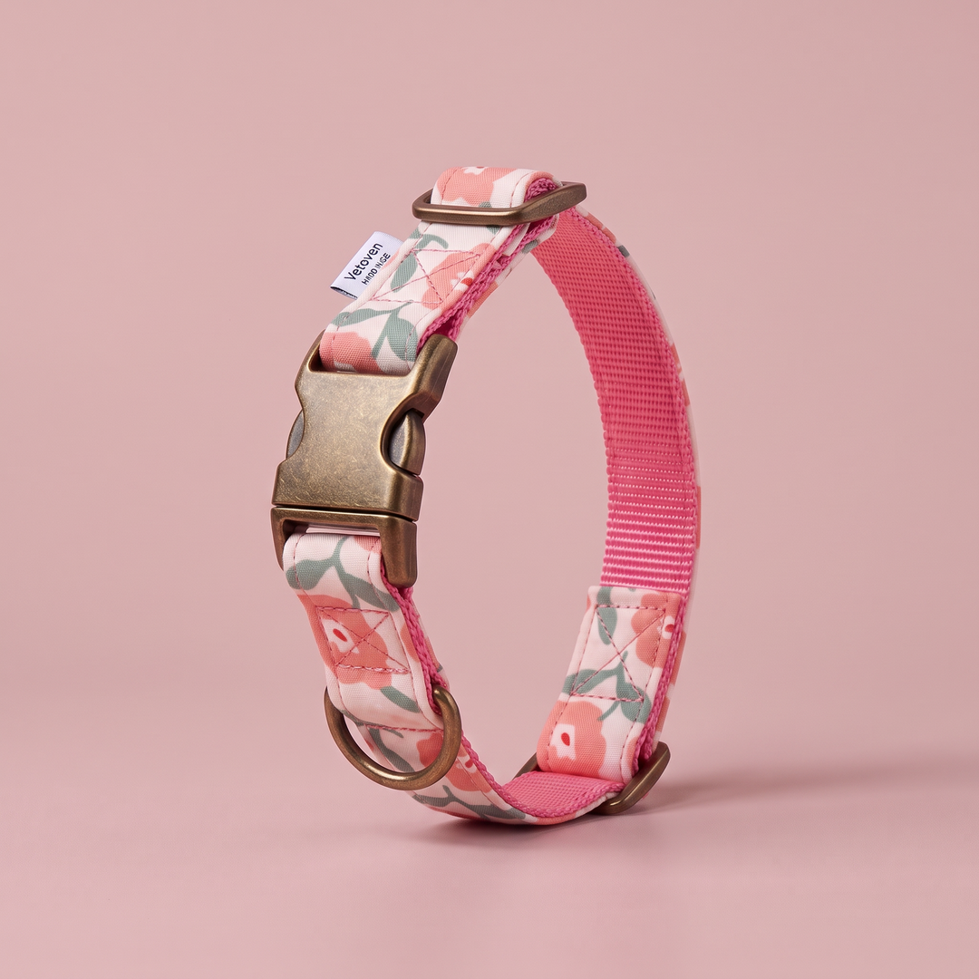 Collar para Perros Jardín de Rosas – Colección Jardín de Verano – cerrado