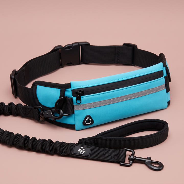 Correa para perro Manos Libres Vetoven – azul, detalle del bolsillo