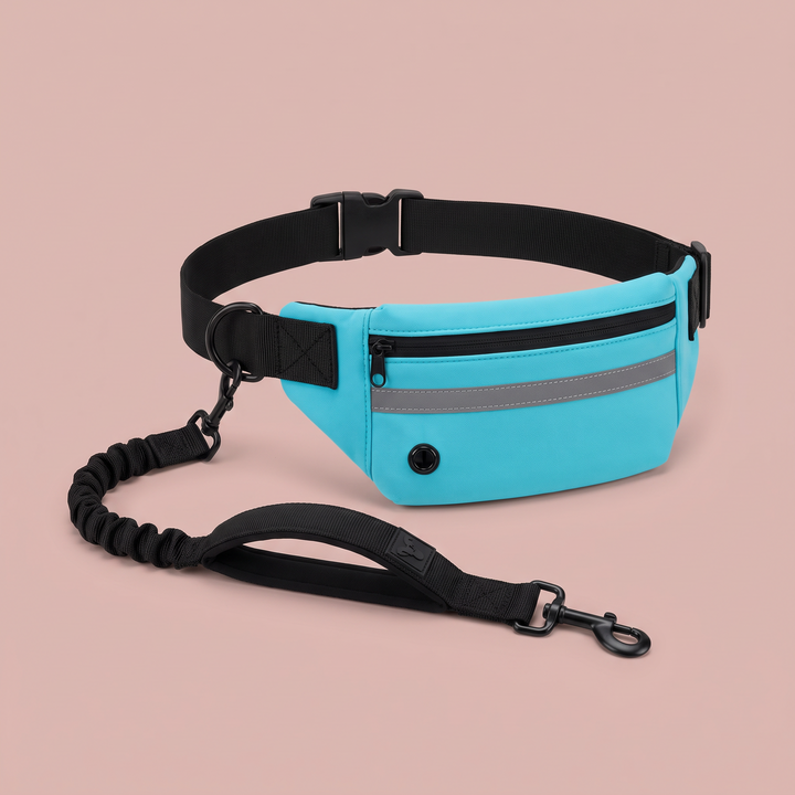 Correa para perro Manos Libres Vetoven – azul, vista tres cuartos