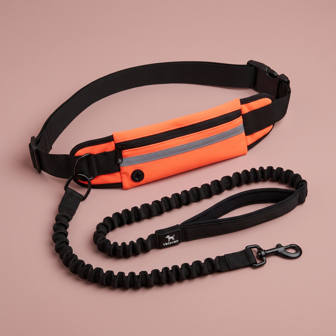Correa para perro Manos Libres Vetoven – naranja, completa