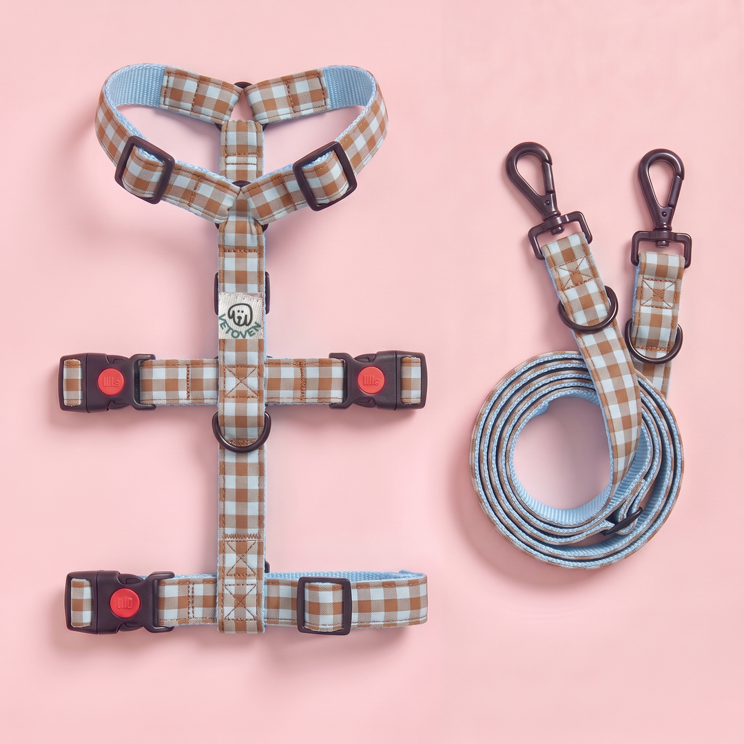 Set Paseo Galgo "Manos Libres" Vichy Bruno