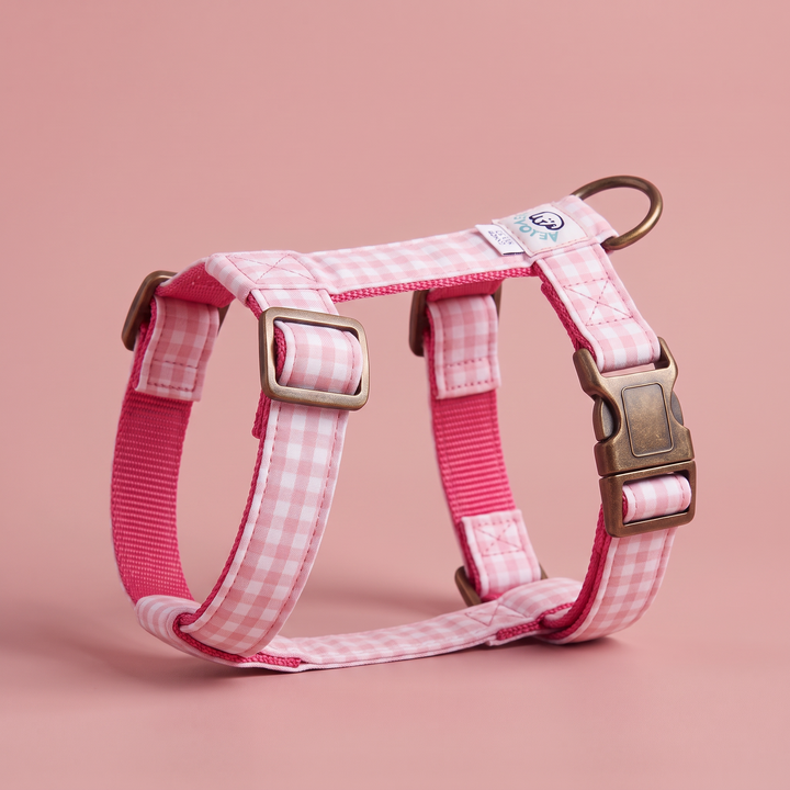 Arnés para Perros Vichy Rose – vista lateral