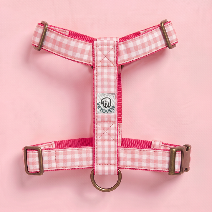 Arnés para Perros Vichy Rose – vista plana 2