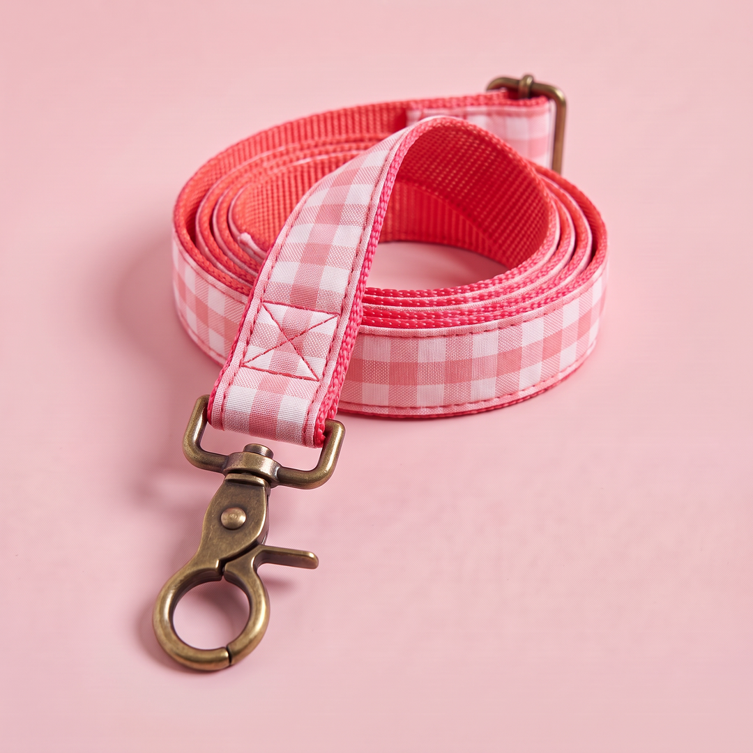 Correa para Perros Vichy Rose (150 cm) – detalle del mosquetón