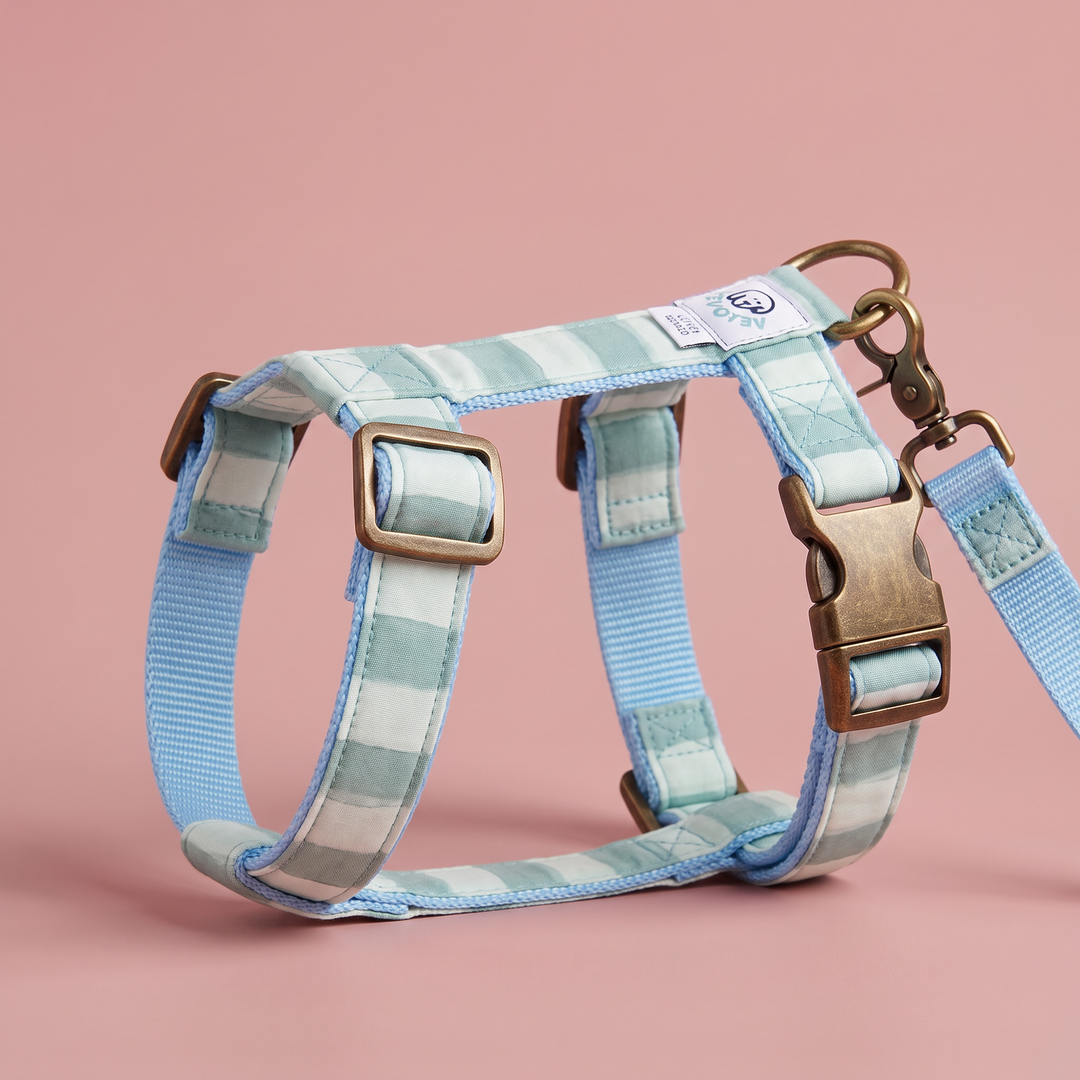 Arnés para Perros Sendero Acuamar 🌊 – Diseño en H | Hecho a Mano y Diseñado por Veterinarios · Colección Cobalto