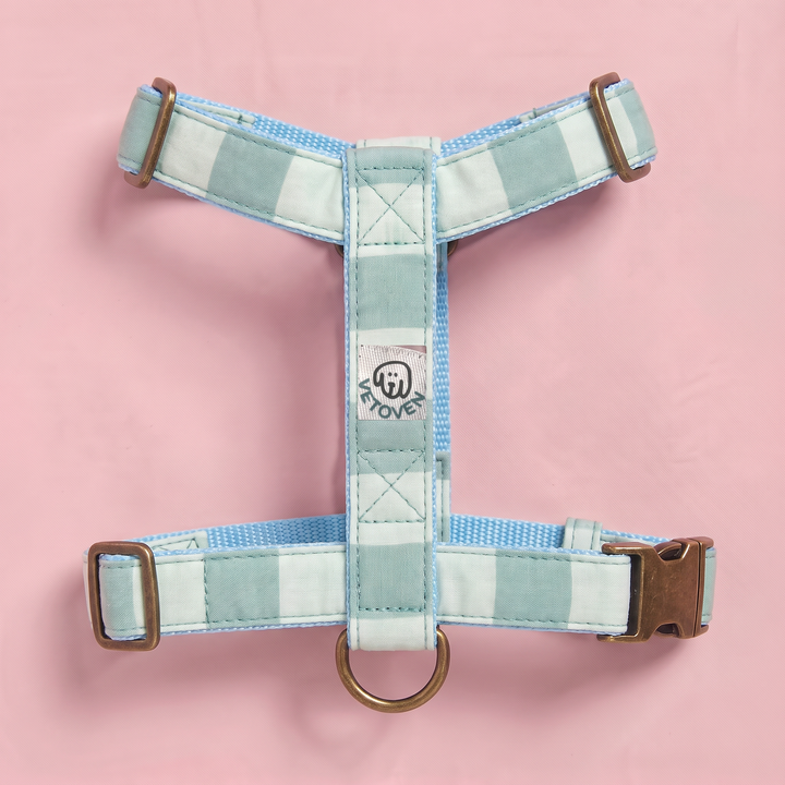 Arnés para Perros Sendero Acuamar 🌊 – Diseño en H | Hecho a Mano y Diseñado por Veterinarios · Colección Cobalto