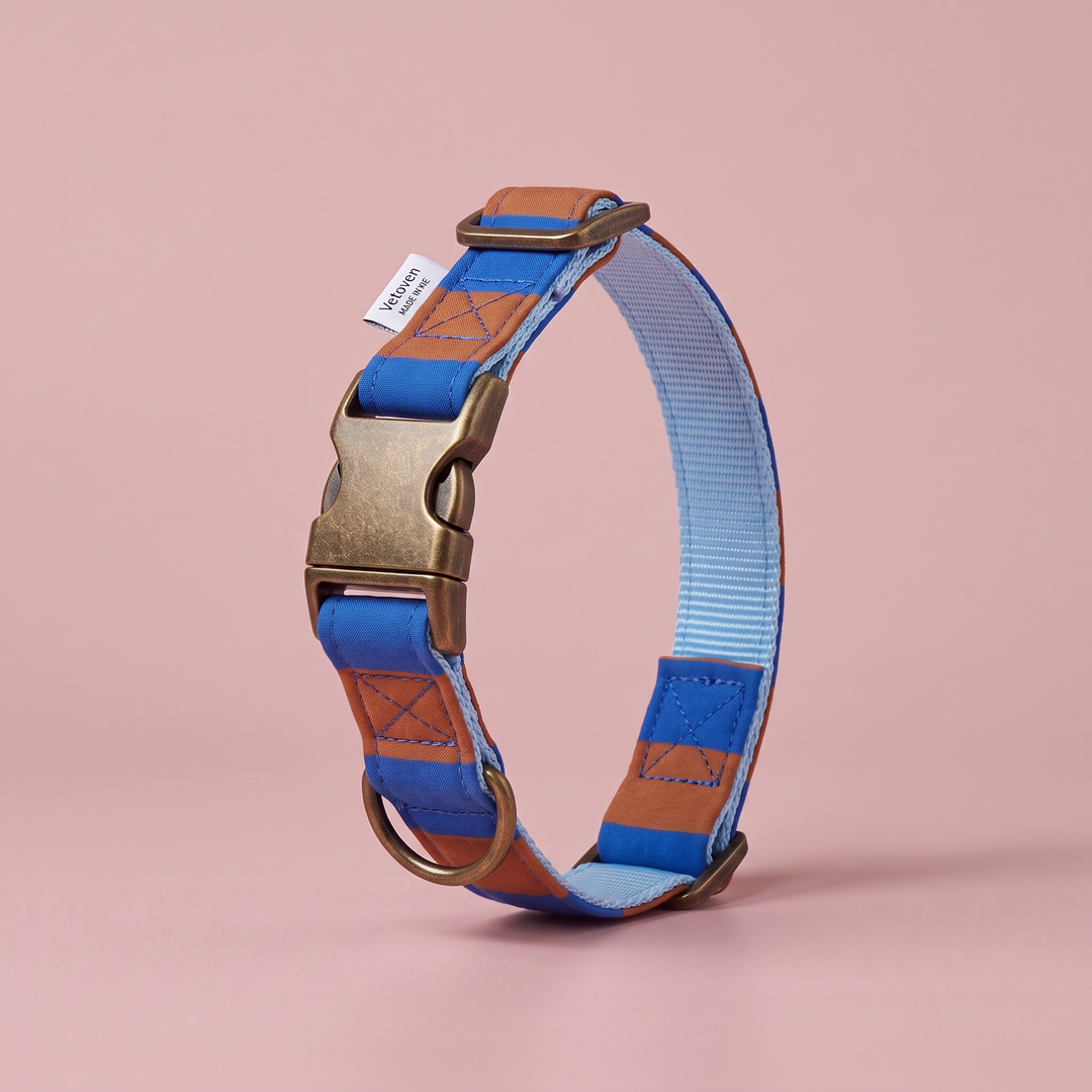 Collar para Perros Sendero Horizonte  🟤 – Colección Cobalto | Hecho a Mano y Diseñado por Veterinarios