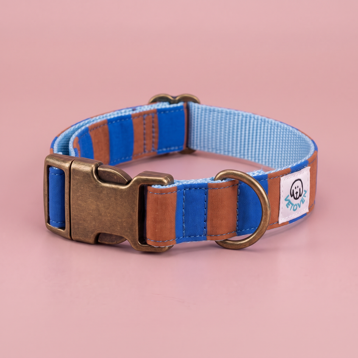 Collar para Perros Sendero Horizonte  🟤 – Colección Cobalto | Hecho a Mano y Diseñado por Veterinarios
