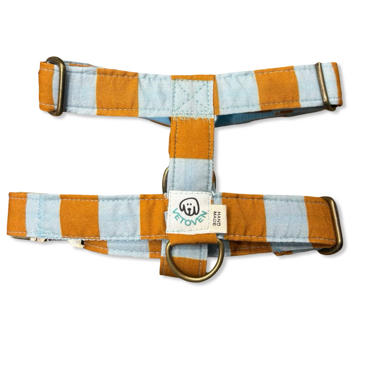 Arnés para Perros Sendero Terracota 🍂 – Diseño en H | Hecho a Mano y Diseñado por Veterinarios · Colección Cobalto
