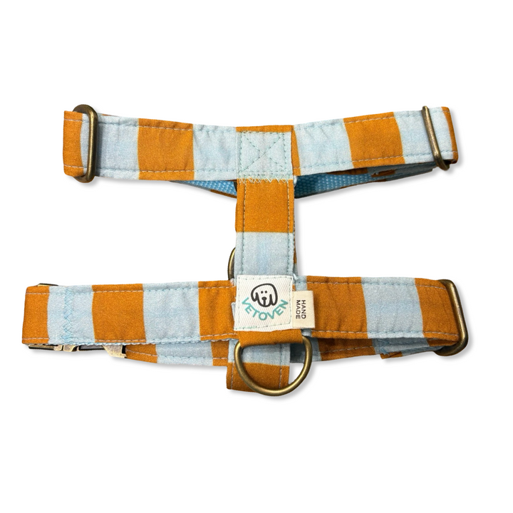 Arnés para Perros Sendero Terracota 🍂 – Diseño en H | Hecho a Mano y Diseñado por Veterinarios · Colección Cobalto