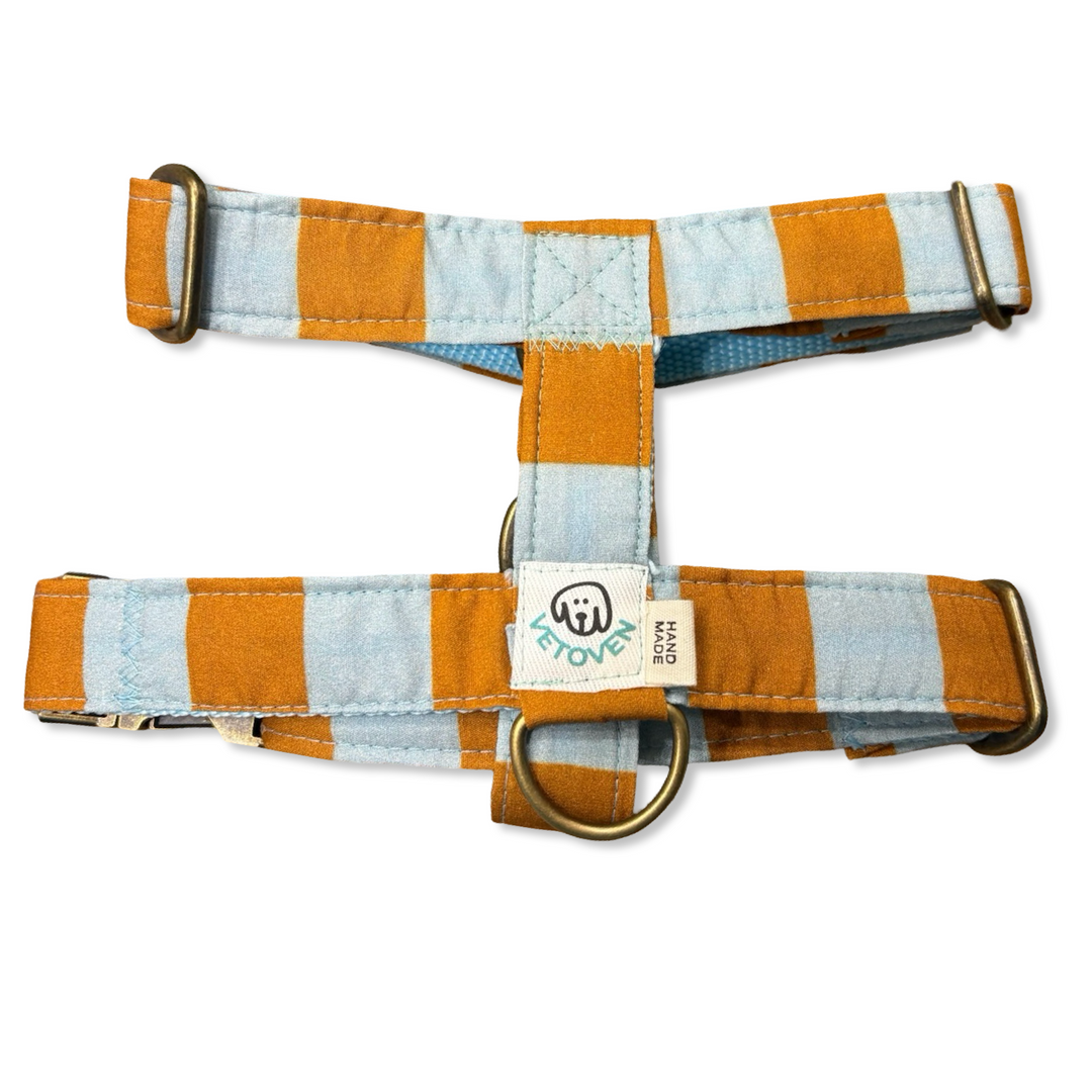 Arnés para Perros Sendero Terracota 🍂 – Diseño en H | Hecho a Mano y Diseñado por Veterinarios · Colección Cobalto