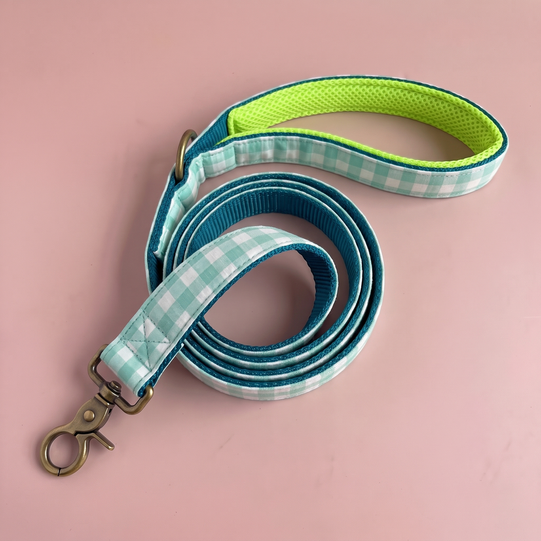 Correa para perro Vichy Mar (150 cm) – detalle del asa