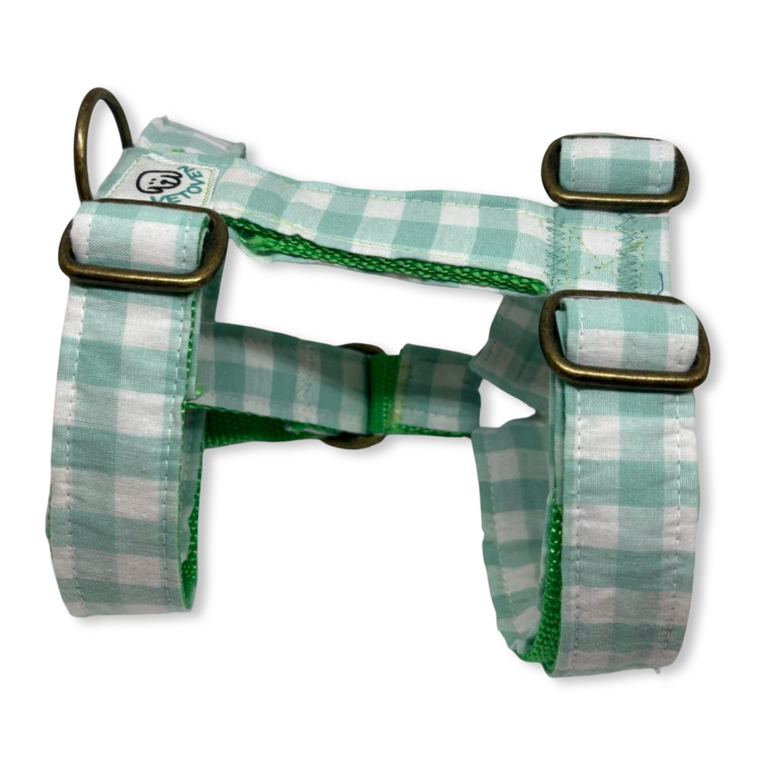 Arnés para perro Vichy Mar 🌊- Diseño en H, hecho a mano y diseñado por veterinarios