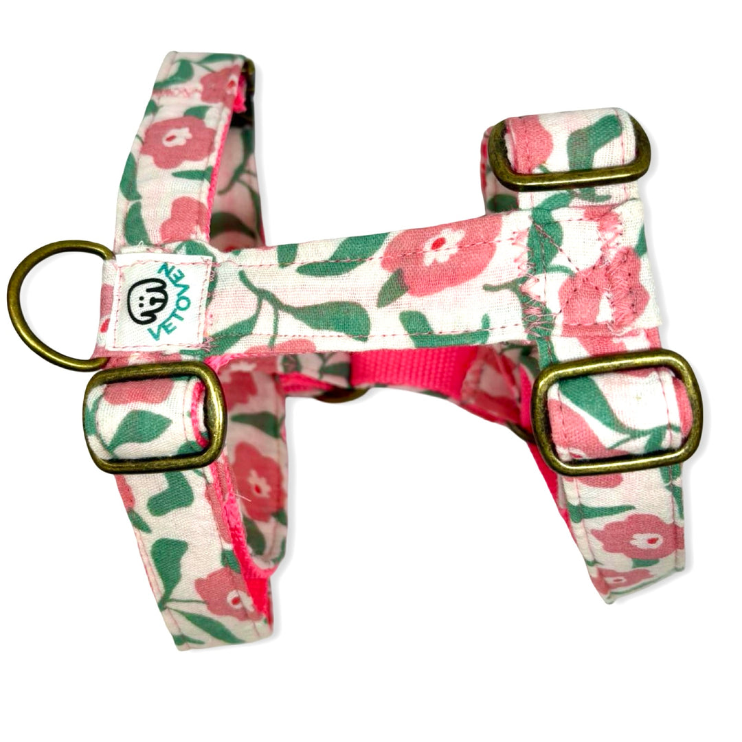 Arnés para Perros Jardín de Rosas 🌸  – Diseño en H | Hecho a Mano y Diseñado por Veterinarios · Colección Jardín de Verano