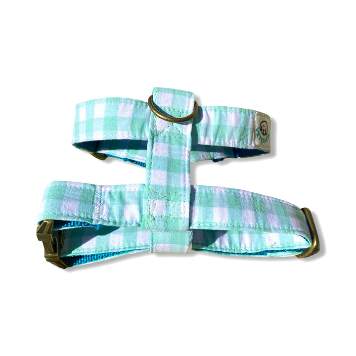 Arnés para perro Vichy Mar 🌊- Diseño en H, hecho a mano y diseñado por veterinarios