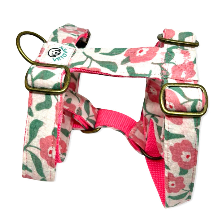 Arnés para Perros Jardín de Rosas 🌸  – Diseño en H | Hecho a Mano y Diseñado por Veterinarios · Colección Jardín de Verano