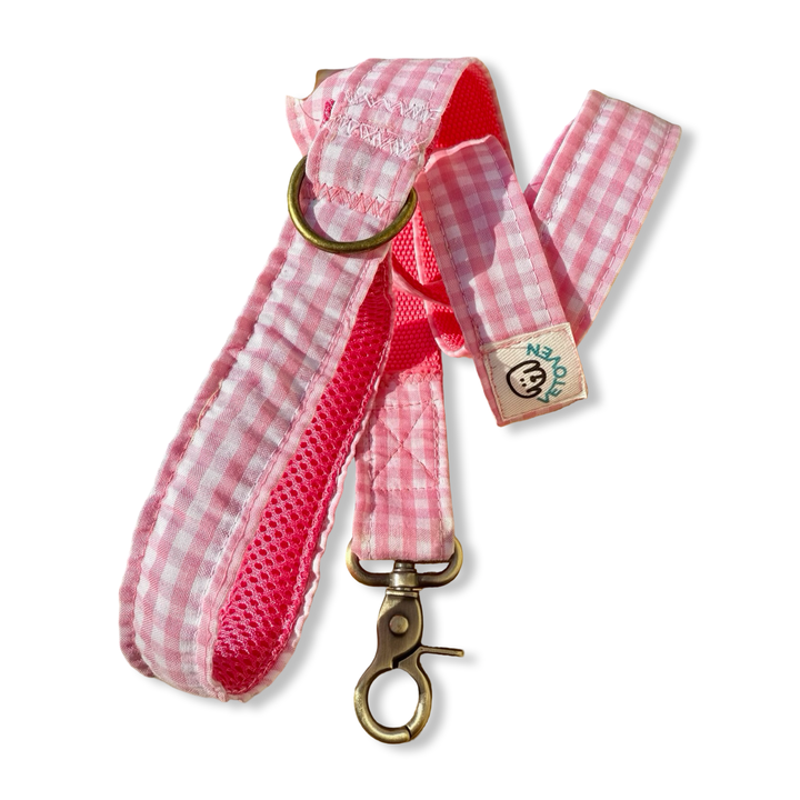 Correa para Perros Vichy Rose (150 cm)🌸  – Hecha a Mano y Diseñada por Veterinarios