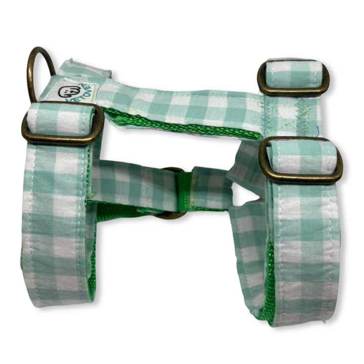 Arnés para perro Vichy Mar 🌊- Diseño en H, hecho a mano y diseñado por veterinarios