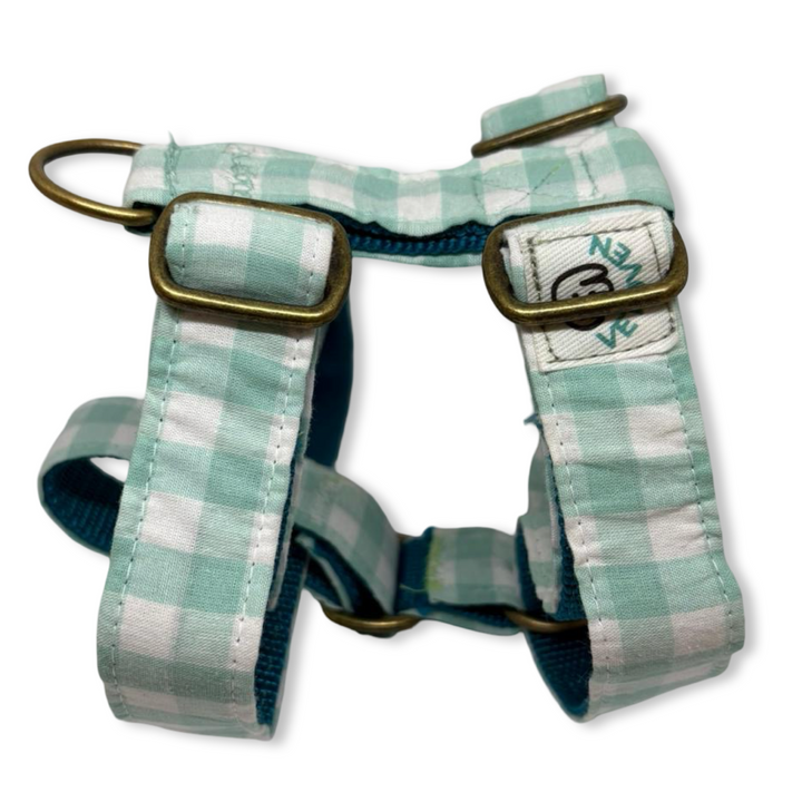 Arnés para perro Vichy Mar 🌊- Diseño en H, hecho a mano y diseñado por veterinarios