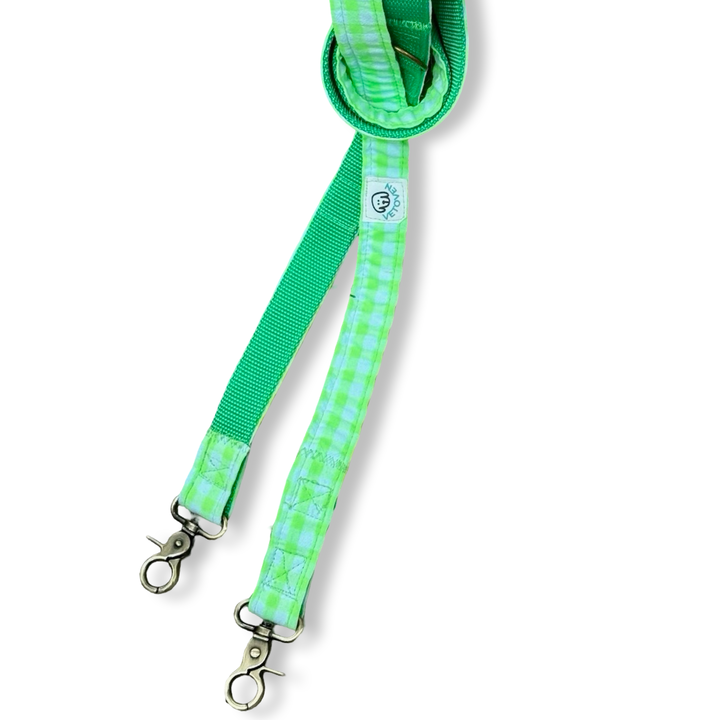 Correa Multiposición para Perros Vichy Neón Green 💚(2 m) – Manos Libres, Artesanal y Diseñada por Veterinarios