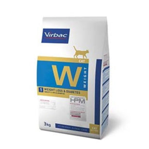 Virbac HPM W1 Cat 3 kg – Pienso para Gatos con Sobrepeso y Diabetes